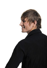 Fototapeta premium Fashion men pants, a shirt with the white background