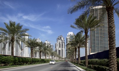 Dubai Straßenallee