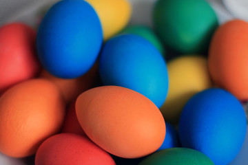easter time... making easter decoration colour eggs background