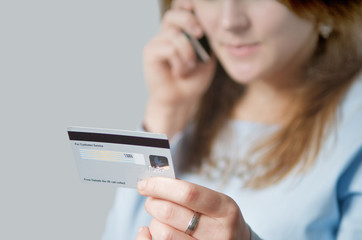 Girl with credit card
