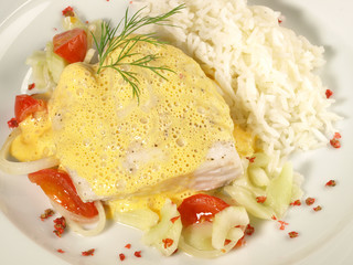 Fischfilet mit Hummerschaum
