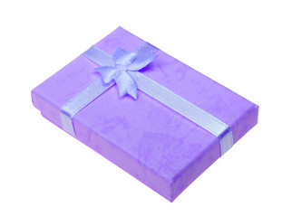 Beautiful purple gift isolated on white