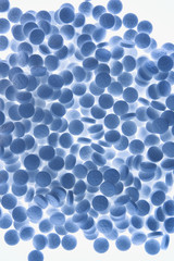 Pile of Round Pills. Isolated