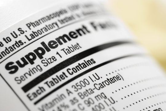 Supplement Facts Vitamin List Ingredient Label Health Ingredients  Supplements Stock Image - Image of vitamin, label: 138472461