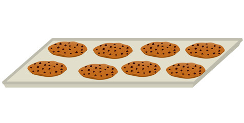 Chocolate chip cookie tray