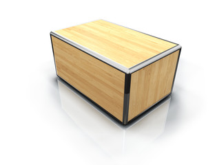 Drop shipping 3D freight wooden crate box illustration