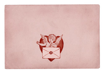 BIGLIETTO D' AMORE ROSA