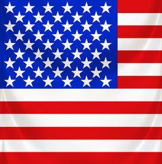 Naklejka premium stars and stripes square draped