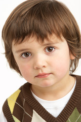 Studio Portrait Of Young Boy