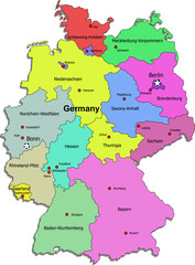 Germany map on white background