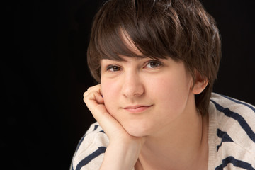 Fototapeta premium Close Up Studio Portrait Of Teenage Girl