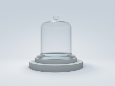 Podium with glass bell