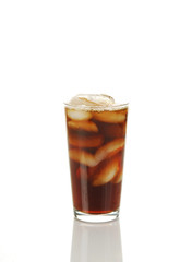Iced coffee on a white background