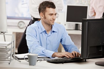 Businessman working in office