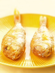 pair of asian fried fish