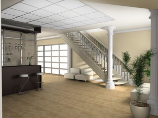 Fototapeta premium Stair in a drawing room