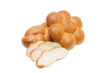 White loaf isolated on white background