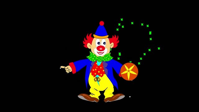 Clown mit Feuerwerk