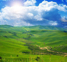 Fototapeta premium Mountain landscape with road