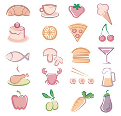 Simple images of food and drinks