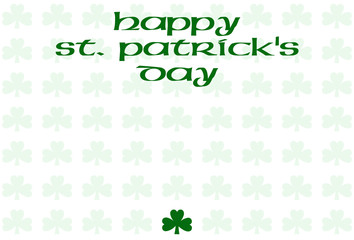 Happy St. Patrick's Day with cloverleaf background
