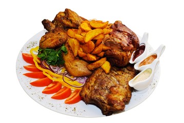 assorted fried meat