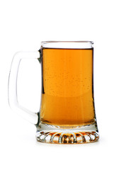 Beer glasses isolated on the white background