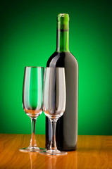 Wine concept with gradient background