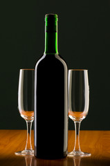 Wine concept with gradient background