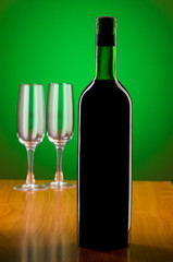Wine concept with gradient background