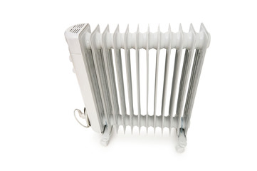 Oil radiator isolated on the white background