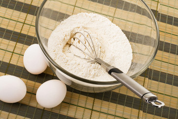 series of images of kitchen ware. Dough