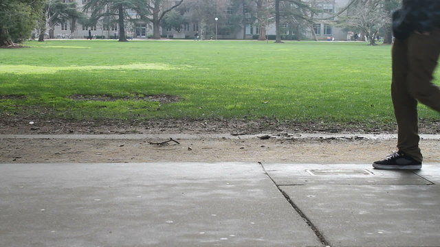 Walking on campus