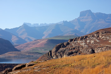 High peaks of the Drakensberg mountains, South Africa