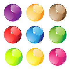 Round transparent aqua button