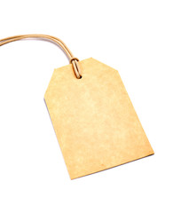 Blank tag isolated on white.