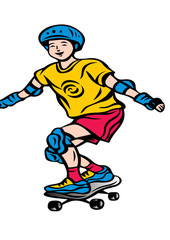 Fototapeta na wymiar skateboarding vector