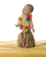 adorable baby hula dancer