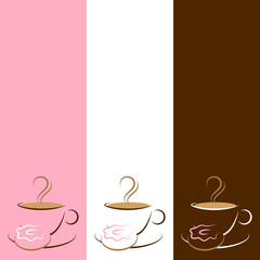 3 Coffeecups & Doughnut