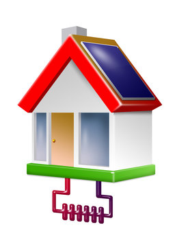 ökohaus mit solar und erwärme