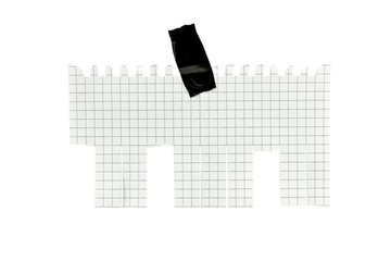 Obraz premium Clean sheet of paper with sticky ribbons