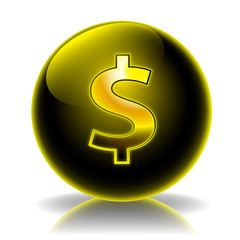 Dollars glossy icon
