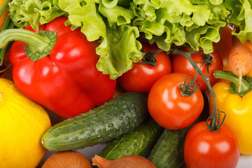 Still-life with fresh vegetables