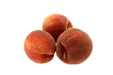 Peaches Isolated on White