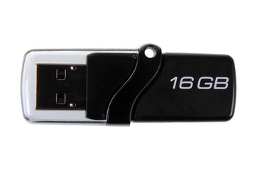 Flash memory isolated on white background