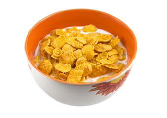 Bowl with corn flakes