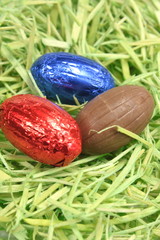 Schokoeier Osternest