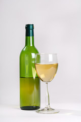 white wine in the glass
