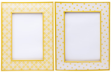 Pair of Yellow Picture Frames