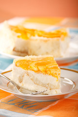 orange cheesecake.